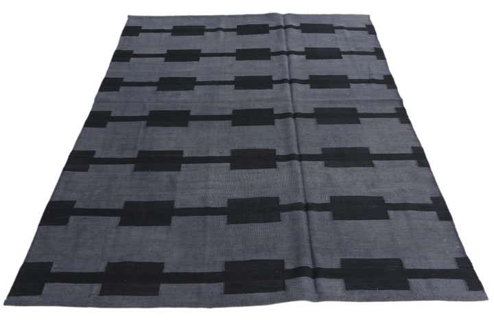 5' 8 x 7' 6 Hand Woven Kilim Modern Wool Rug