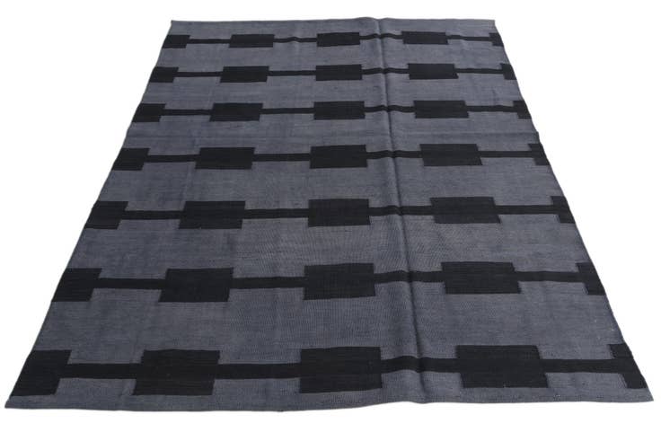 Detail image of 5' 8 x 7' 6 Hand Woven Kilim Modern Wool Rug