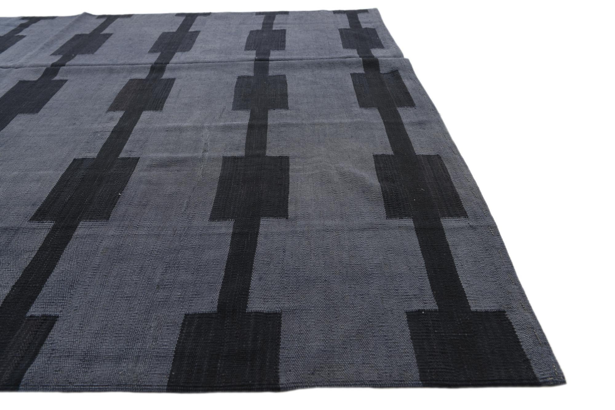 5' 8 x 7' 6 Hand Woven Kilim Modern Wool Rug