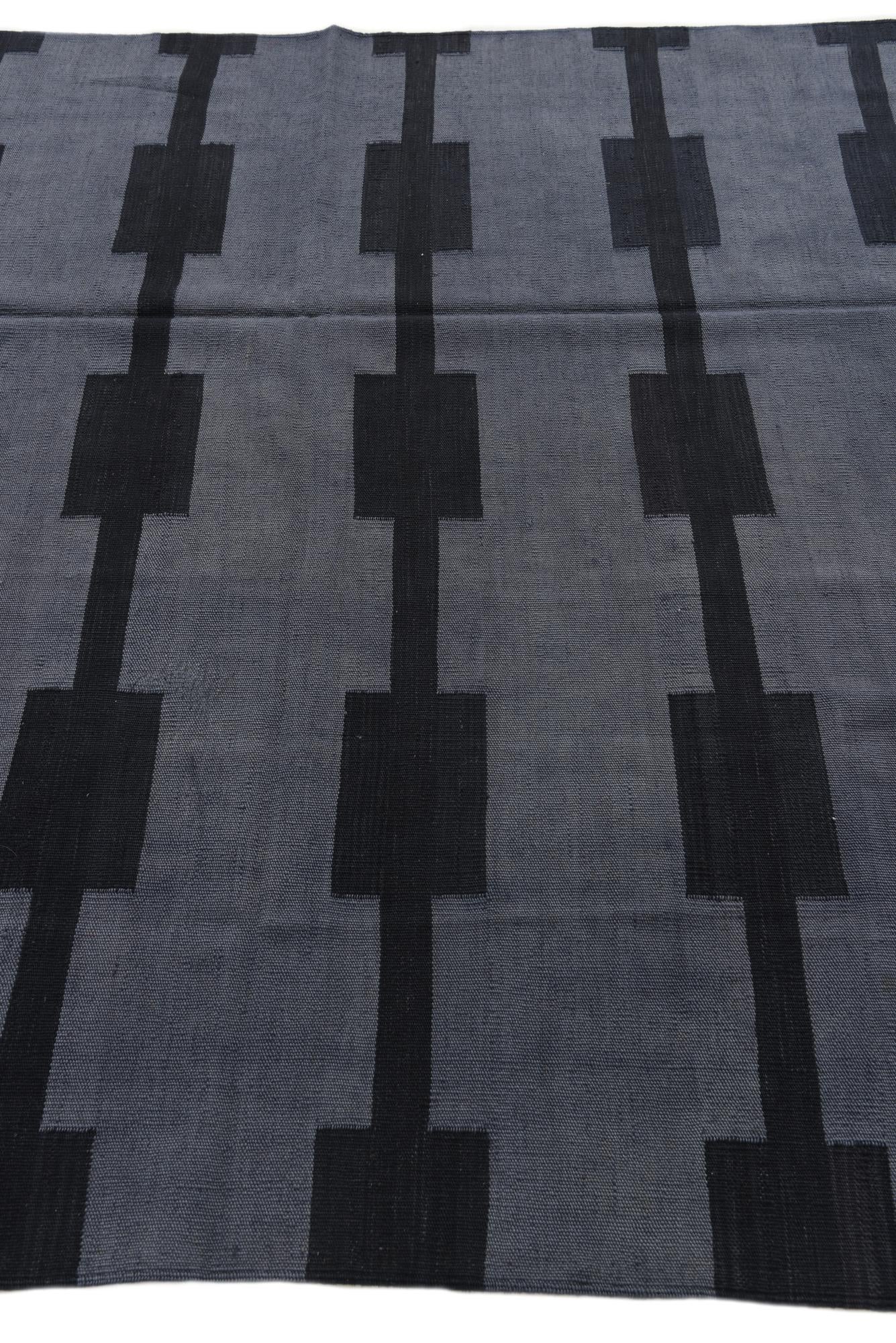 5' 8 x 7' 6 Hand Woven Kilim Modern Wool Rug