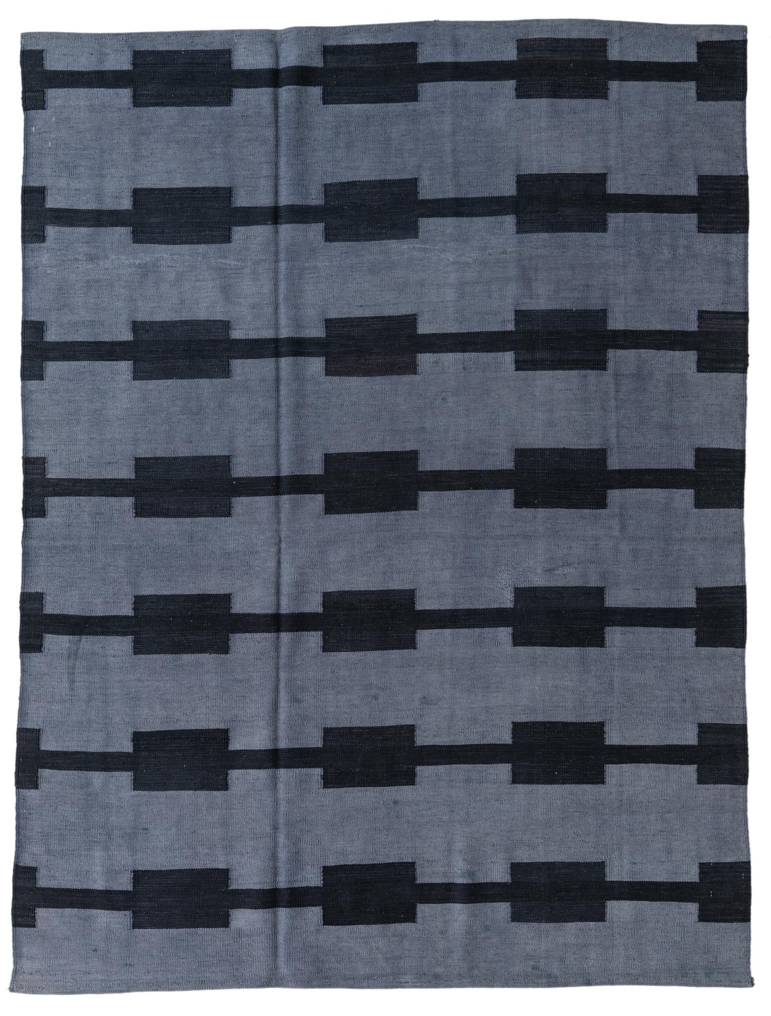 5' 8 x 7' 6 Hand Woven Kilim Modern Wool Rug