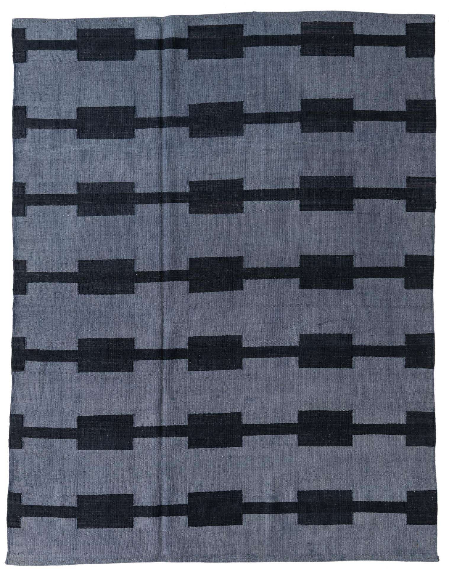 5' 8 x 7' 6 Hand Woven Kilim Modern Wool Rug
