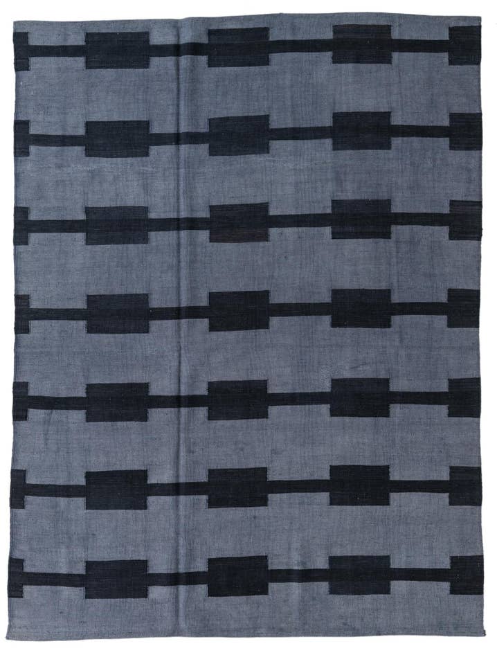 Detail image of 5' 8 x 7' 6 Hand Woven Kilim Modern Wool Rug