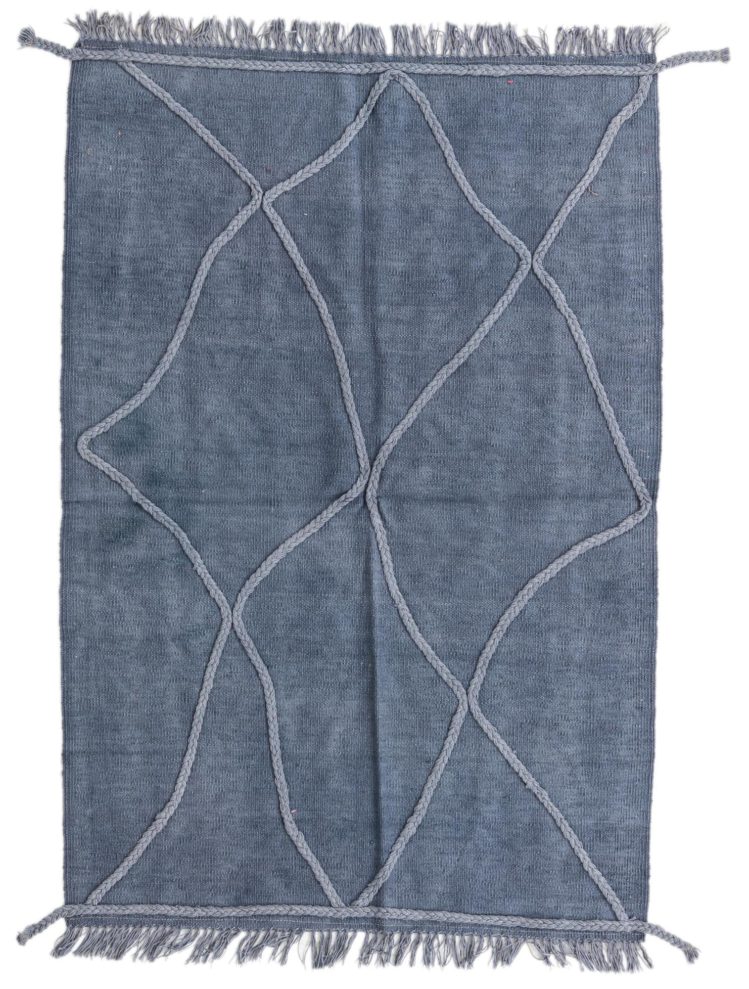 3' 3 x 4' 10 Hand Woven Kilim Modern Wool Rug