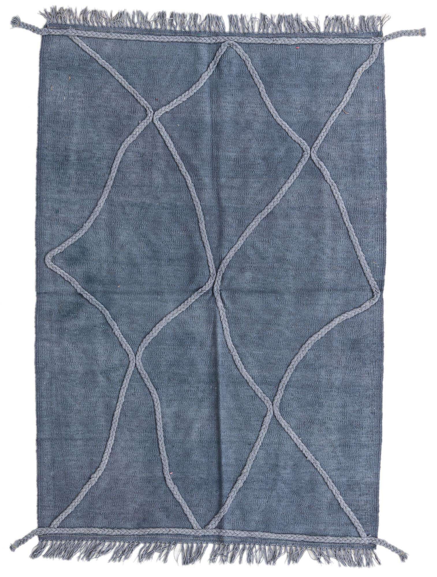 3' 3 x 4' 10 Hand Woven Kilim Modern Wool Rug