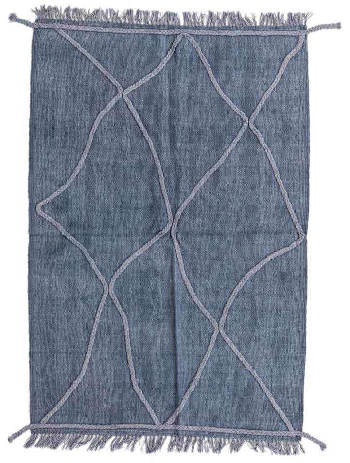 3' 3 x 4' 10 Hand Woven Kilim Modern Wool Rug