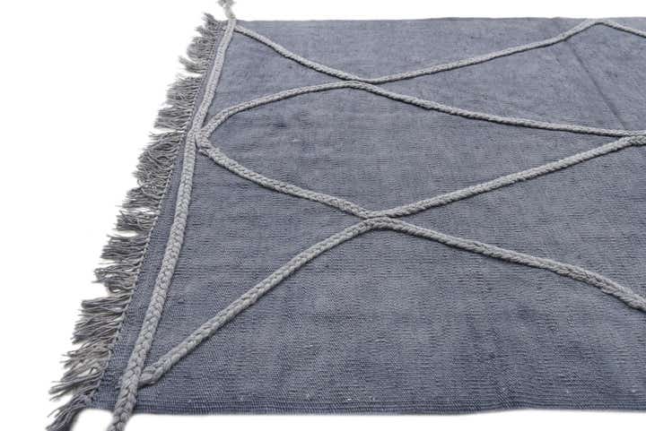 3' 4 x 4' 10 Hand Woven Kilim Modern Wool Rug