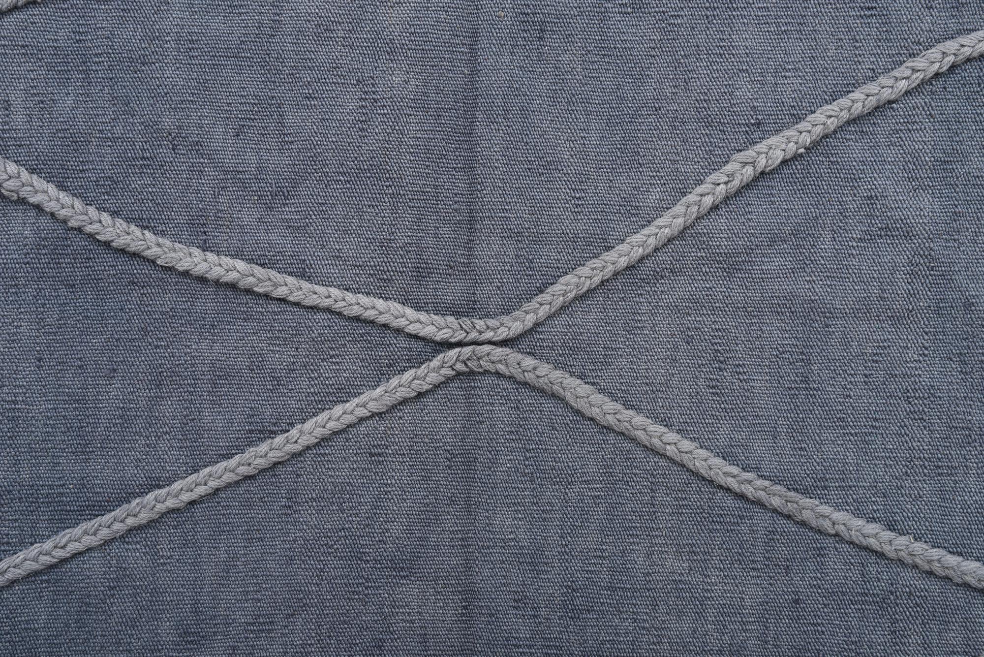3' 4 x 4' 10 Hand Woven Kilim Modern Wool Rug