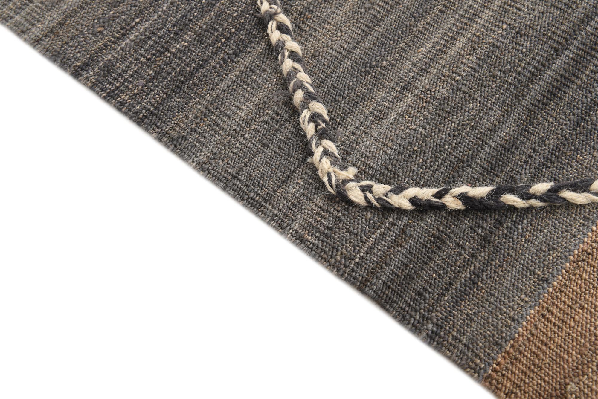 4' 5 x 6' Hand Woven Kilim Modern Wool Rug