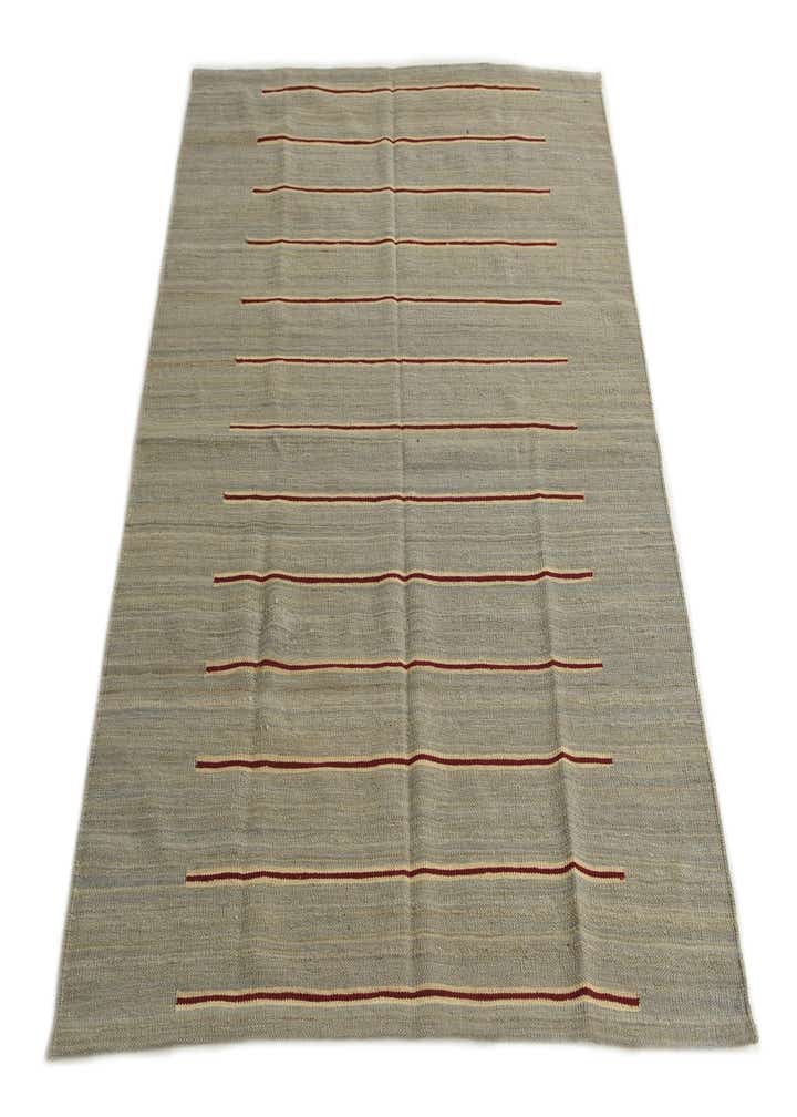 4' 4 x 5' 10 Hand Woven Kilim Modern Wool Rug
