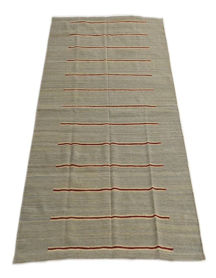 Detail image of 4' 4 x 5' 10 Hand Woven Kilim Modern Wool Rug