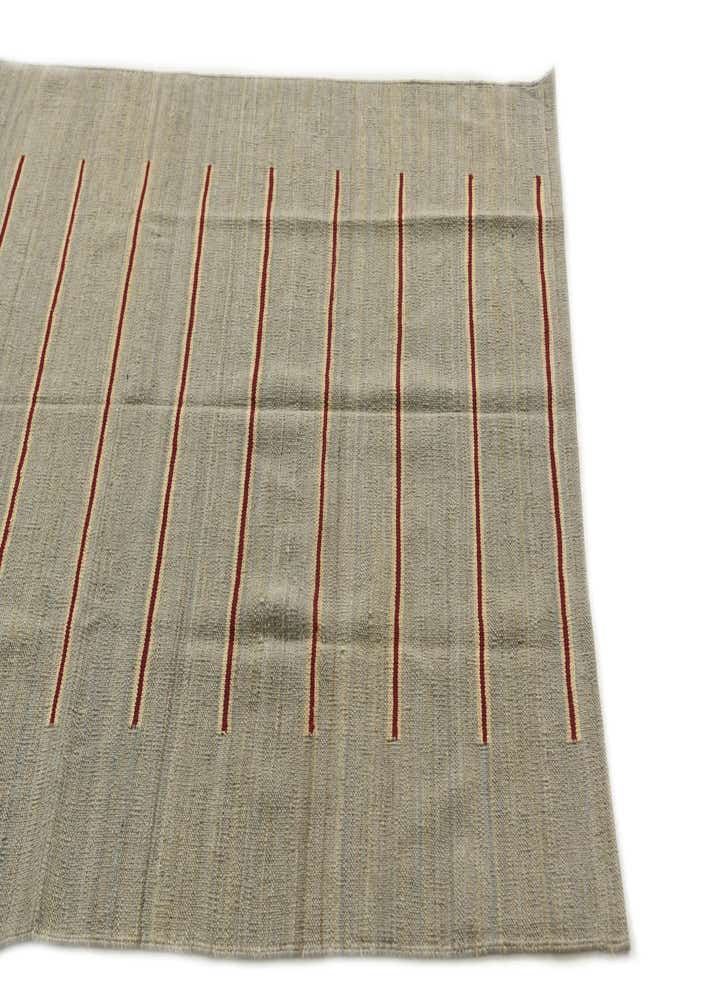4' 4 x 5' 10 Hand Woven Kilim Modern Wool Rug