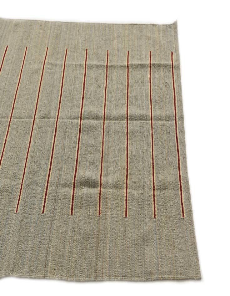 Detail image of 4' 4 x 5' 10 Hand Woven Kilim Modern Wool Rug
