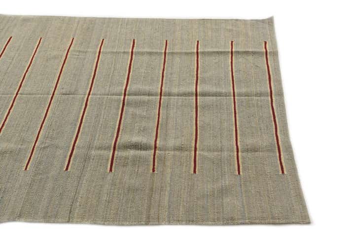 4' 4 x 5' 10 Hand Woven Kilim Modern Wool Rug