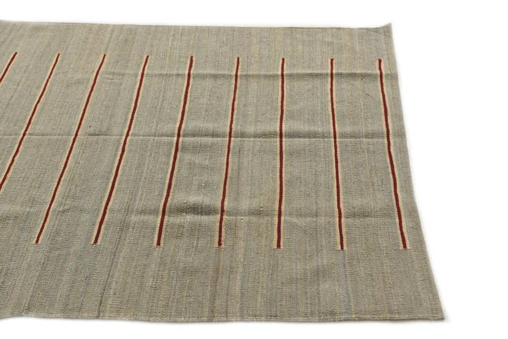 Detail image of 4' 4 x 5' 10 Hand Woven Kilim Modern Wool Rug