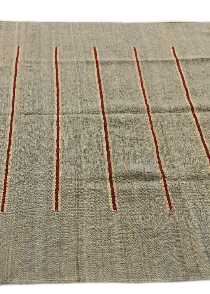 4' 4 x 5' 10 Hand Woven Kilim Modern Wool Rug