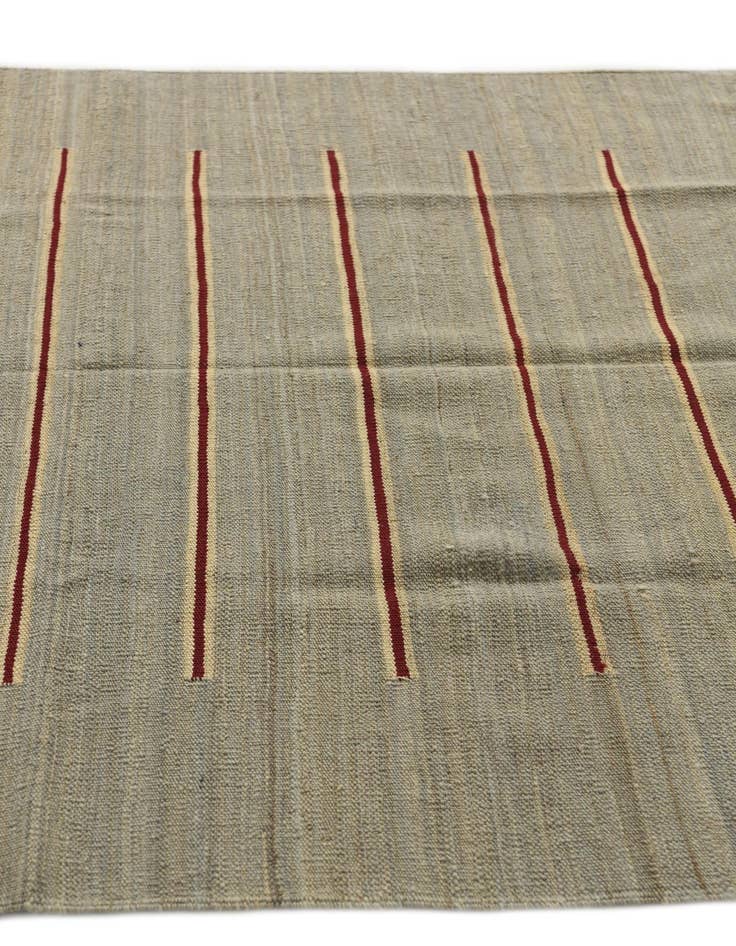 Detail image of 4' 4 x 5' 10 Hand Woven Kilim Modern Wool Rug