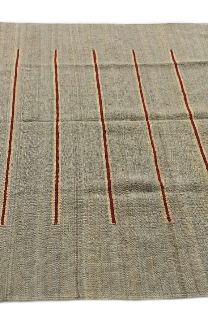 4' 4 x 5' 10 Hand Woven Kilim Modern Wool Rug