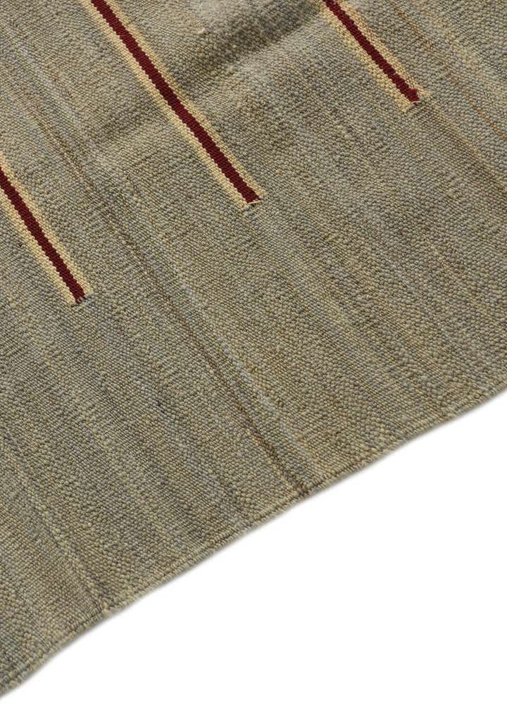 4' 4 x 5' 10 Hand Woven Kilim Modern Wool Rug