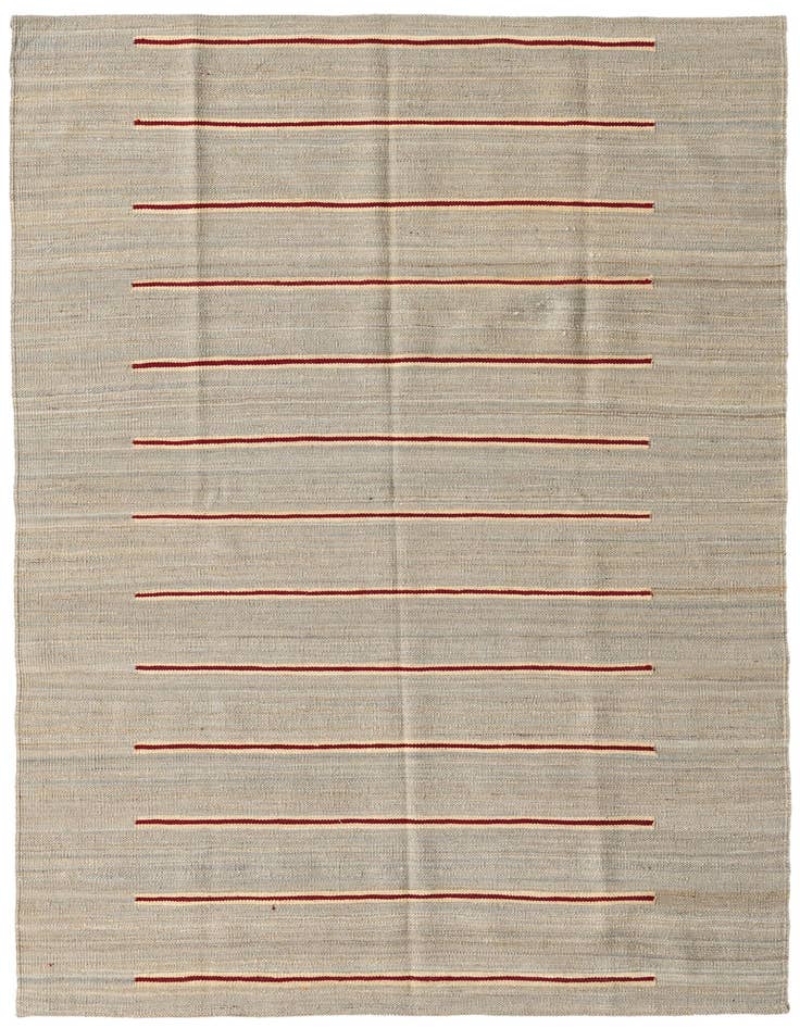 Detail image of 4' 4 x 5' 10 Hand Woven Kilim Modern Wool Rug