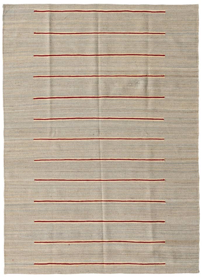 Detail image of 4' 4 x 5' 10 Hand Woven Kilim Modern Wool Rug