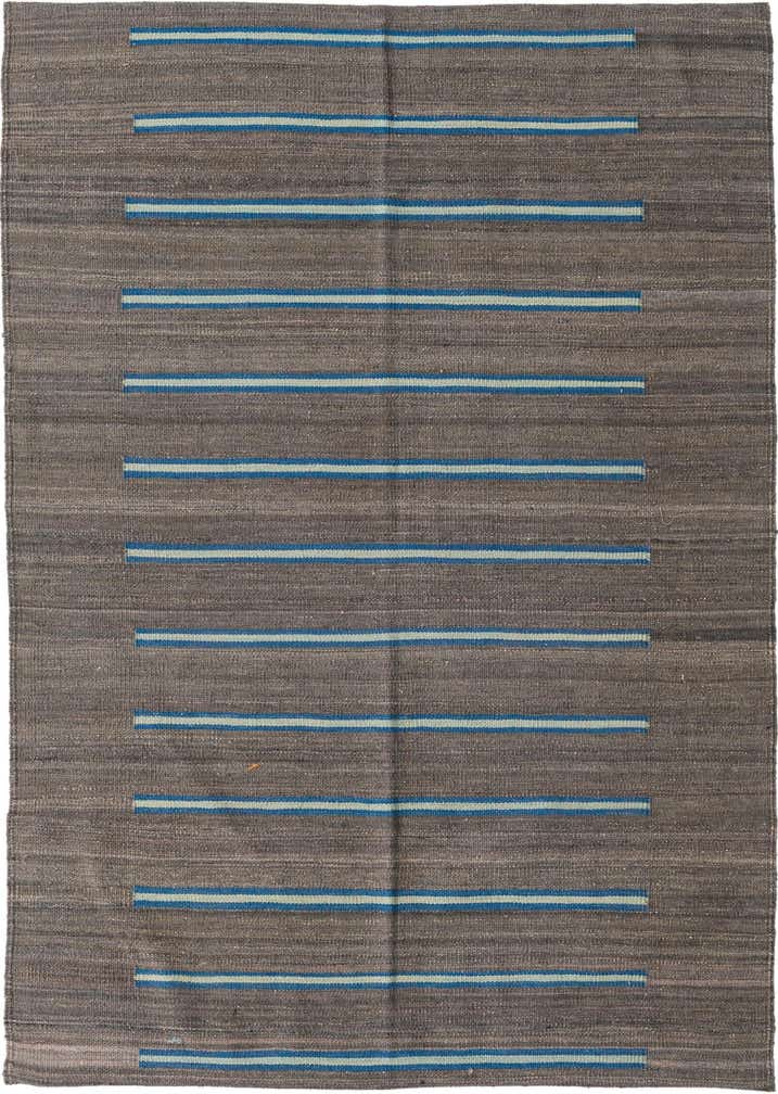 4' 2 x 6' Hand Woven Kilim Modern Wool Rug