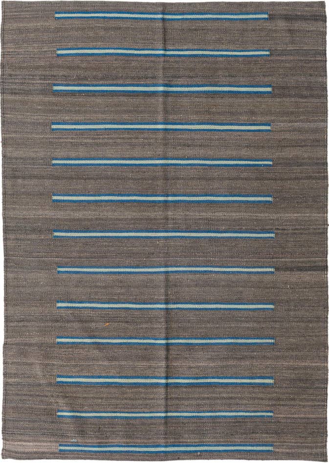 Detail image of 4' 2 x 6' Hand Woven Kilim Modern Wool Rug
