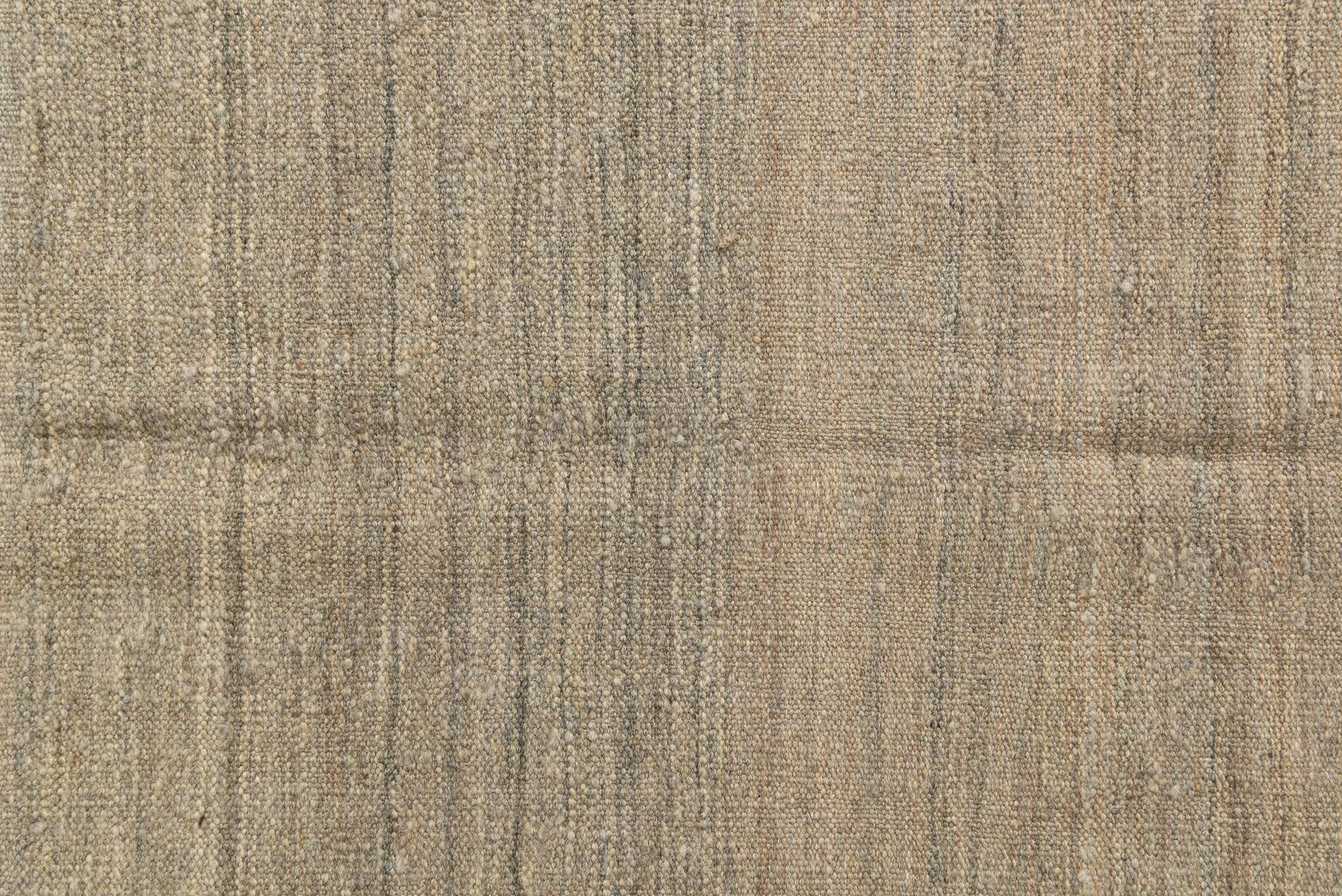 4' 1 x 6' 5 Hand Woven Kilim Modern Wool Rug