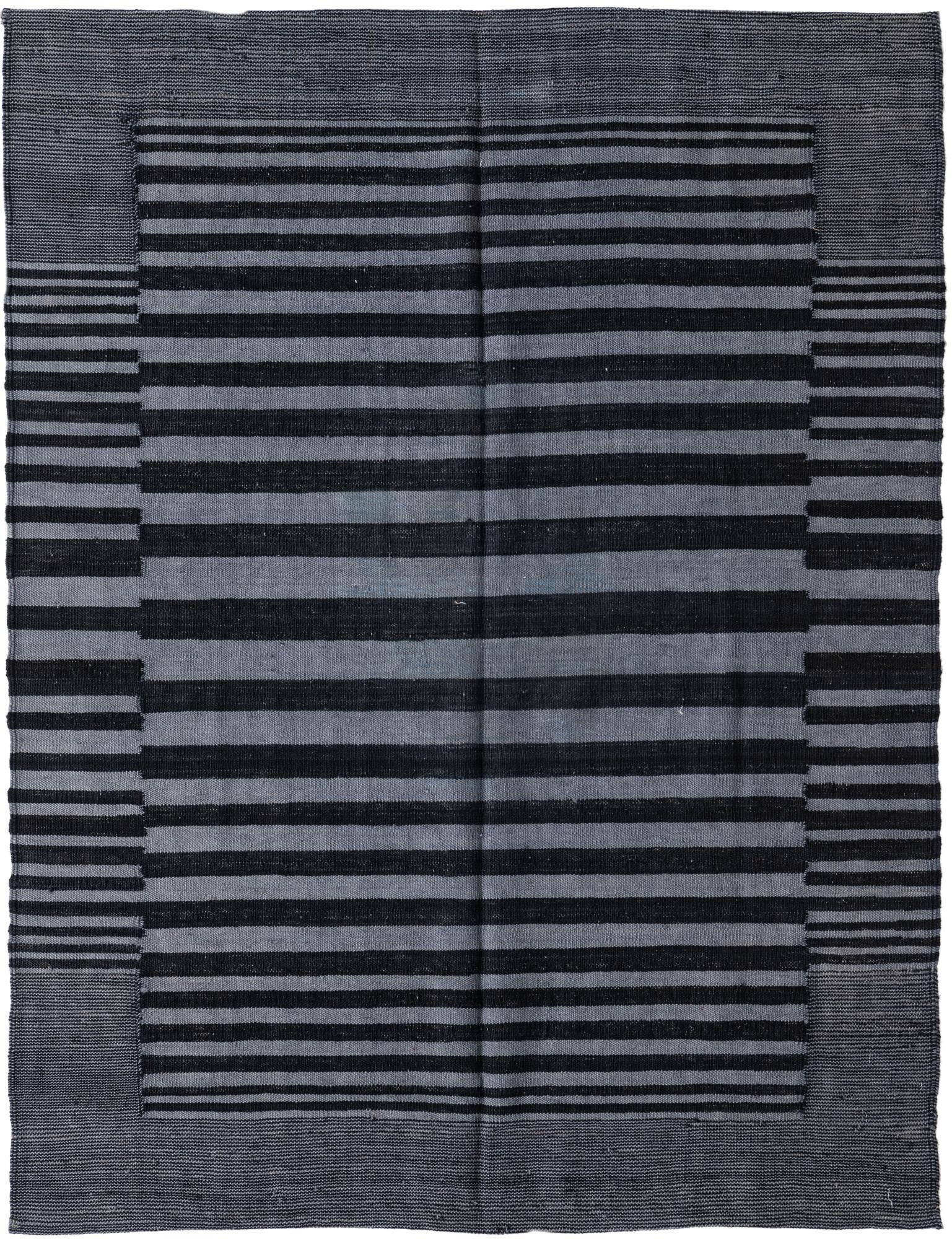 4' 4 x 5' 9 Hand Woven Kilim Modern Wool Rug