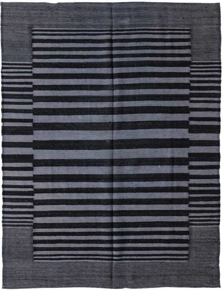 Detail image of 4' 4 x 5' 9 Hand Woven Kilim Modern Wool Rug