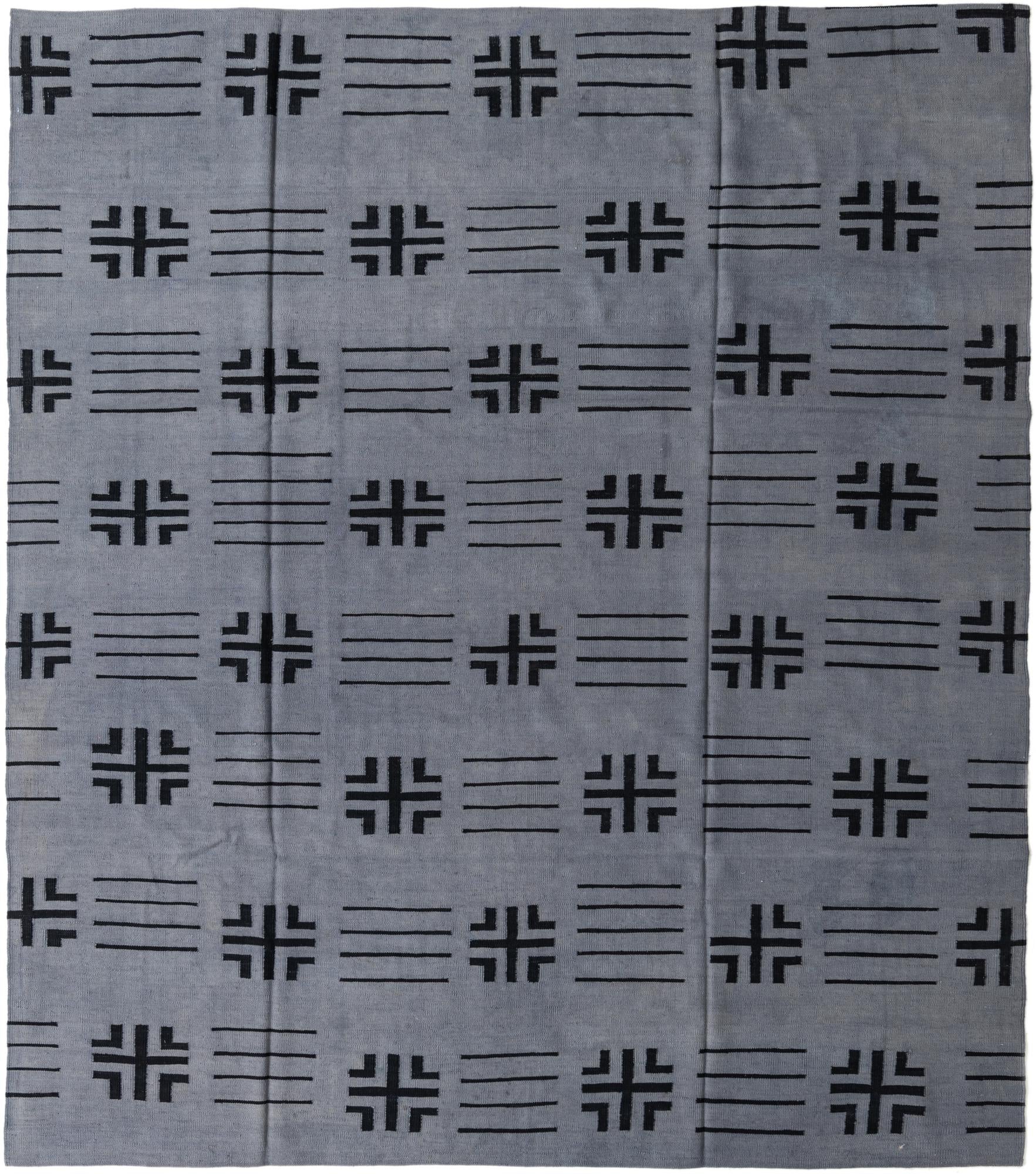 8' 5 x 9' 7 Hand Woven Kilim Modern Wool Rug