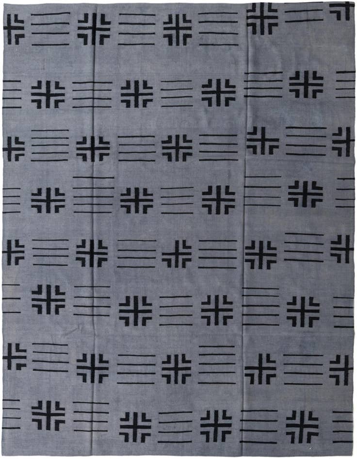 Detail image of 8' 5 x 9' 7 Hand Woven Kilim Modern Wool Rug