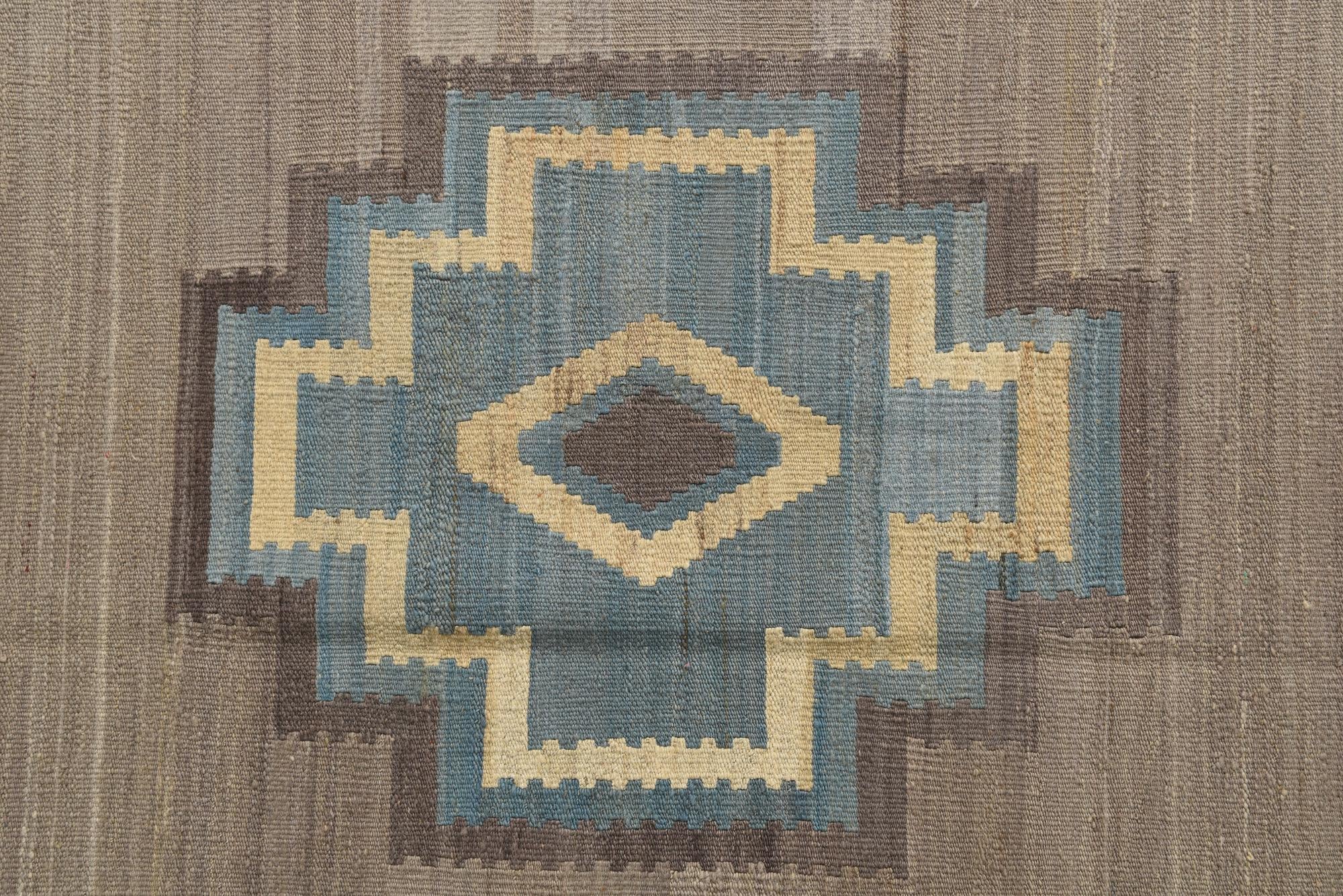 6' 6 x 9' 5 Hand Woven Kilim Modern Wool Rug