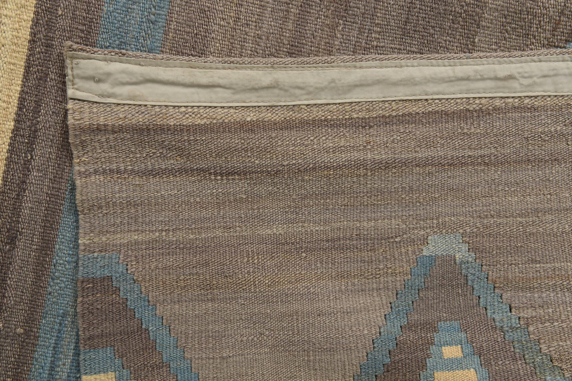 6' 6 x 9' 5 Hand Woven Kilim Modern Wool Rug