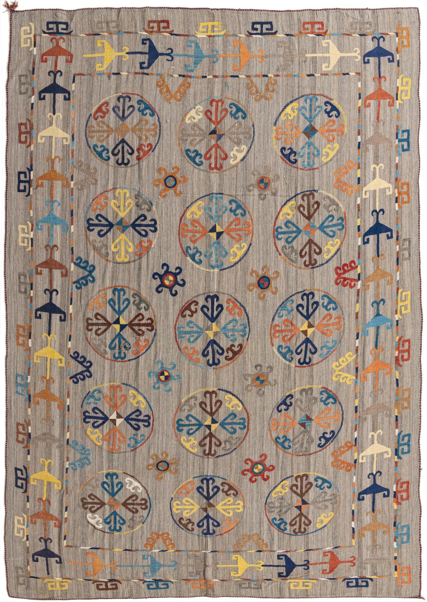 8' 7 x 11' 9 Hand Woven Kilim Modern Wool Rug