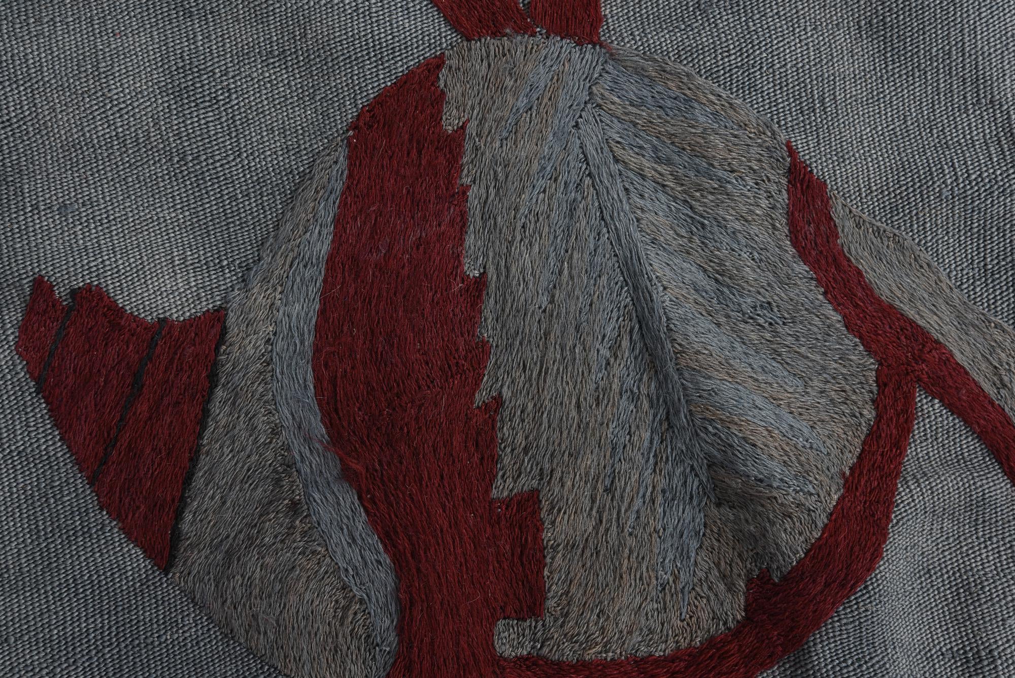 3' 5 x 4' 3 Hand Woven Kilim Modern Wool Rug