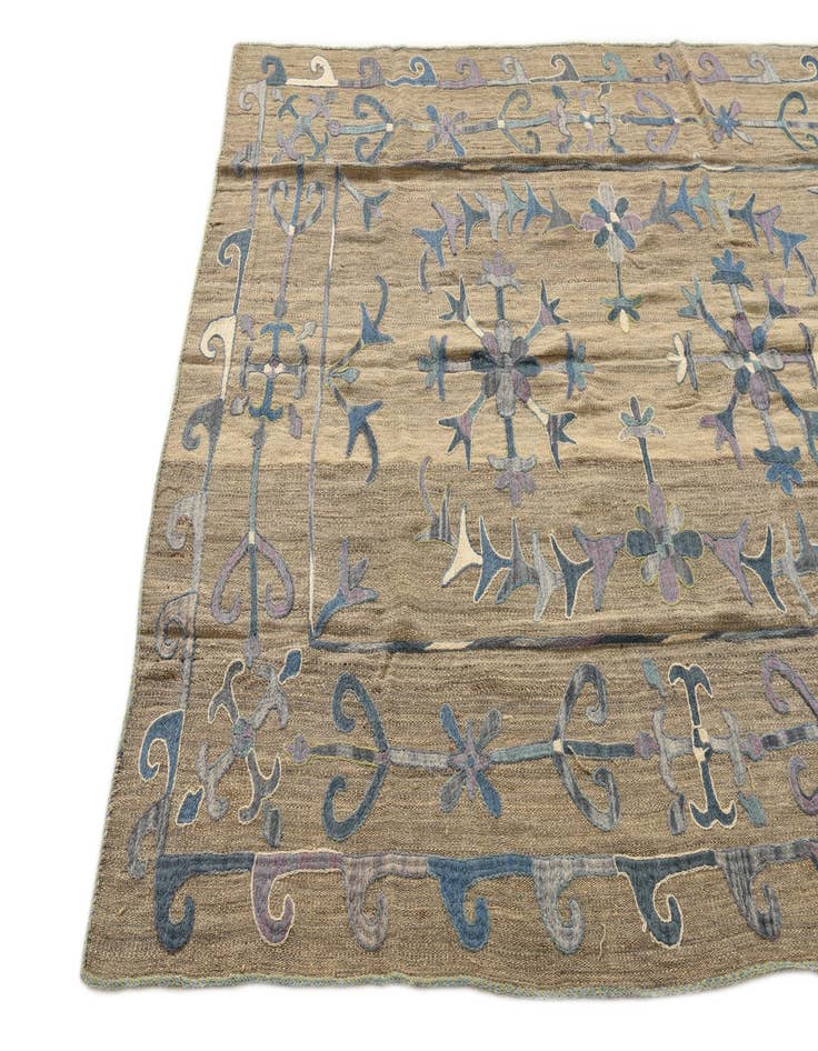 Detail image of 5' 5 x 7' 4  Hand Woven Kilim Modern Wool Rug