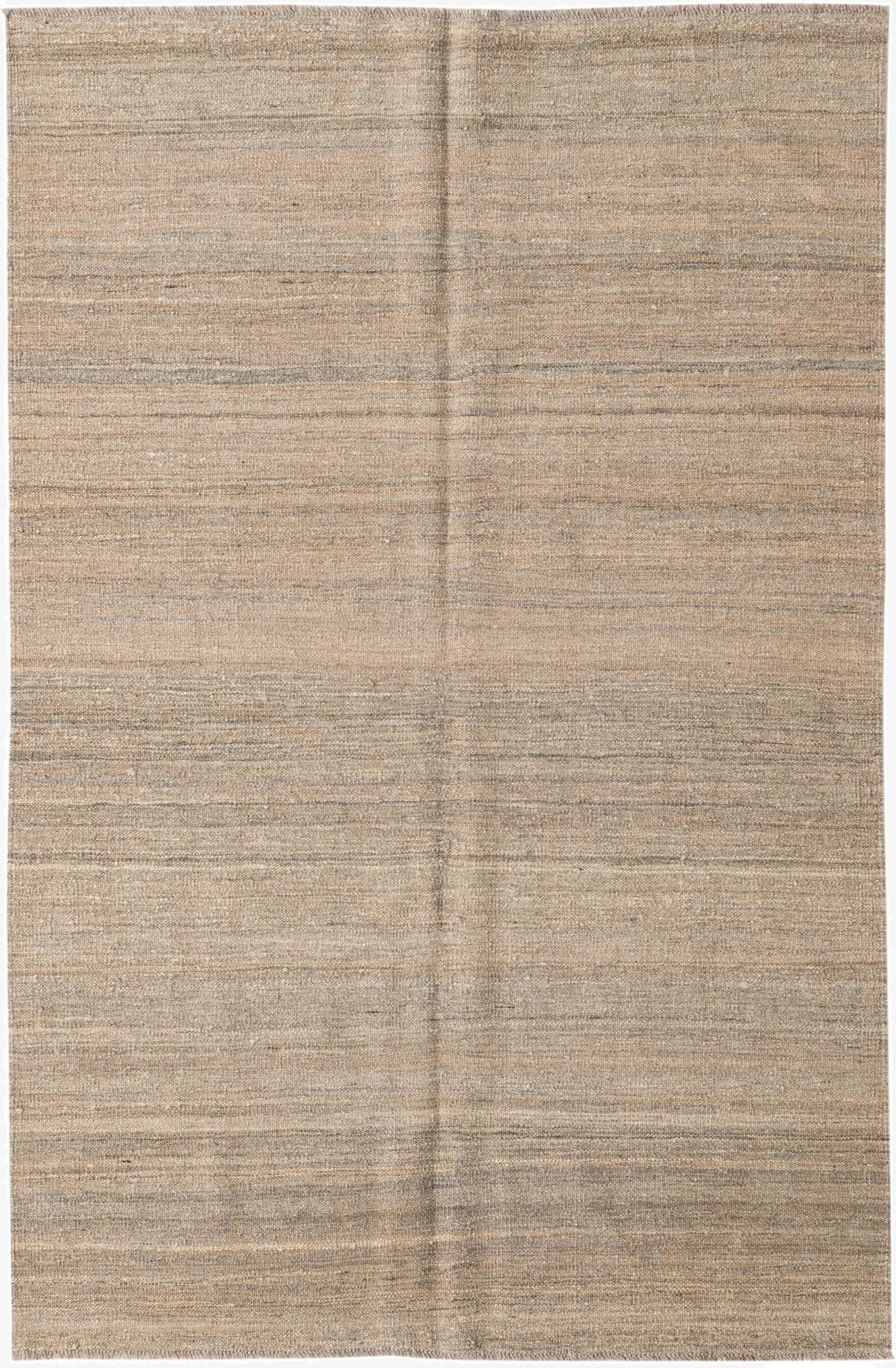 4' 1 x 6' 5  Hand Woven Kilim Modern Wool Rug