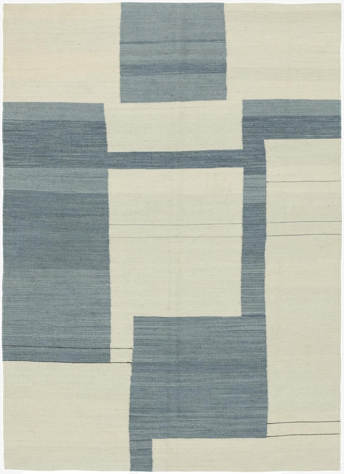 4' 2 x 5' 10  Hand Woven Kilim Modern Wool Rug