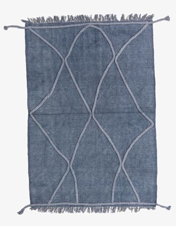 3' 4 x 4' 10 Hand Woven Kilim Modern Wool Rug