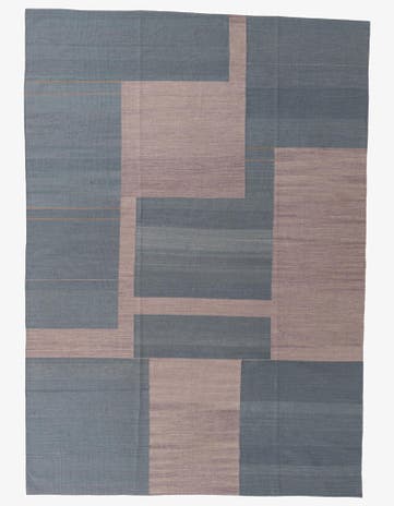 6' 9 x 9' 6 Hand Woven Kilim Modern Wool Rug