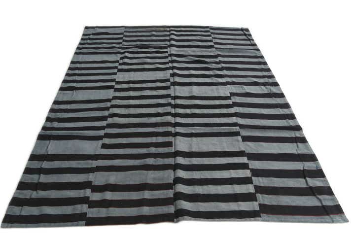 5' 8 x 8' 2 Hand Woven Kilim Patchwork Wool Rug