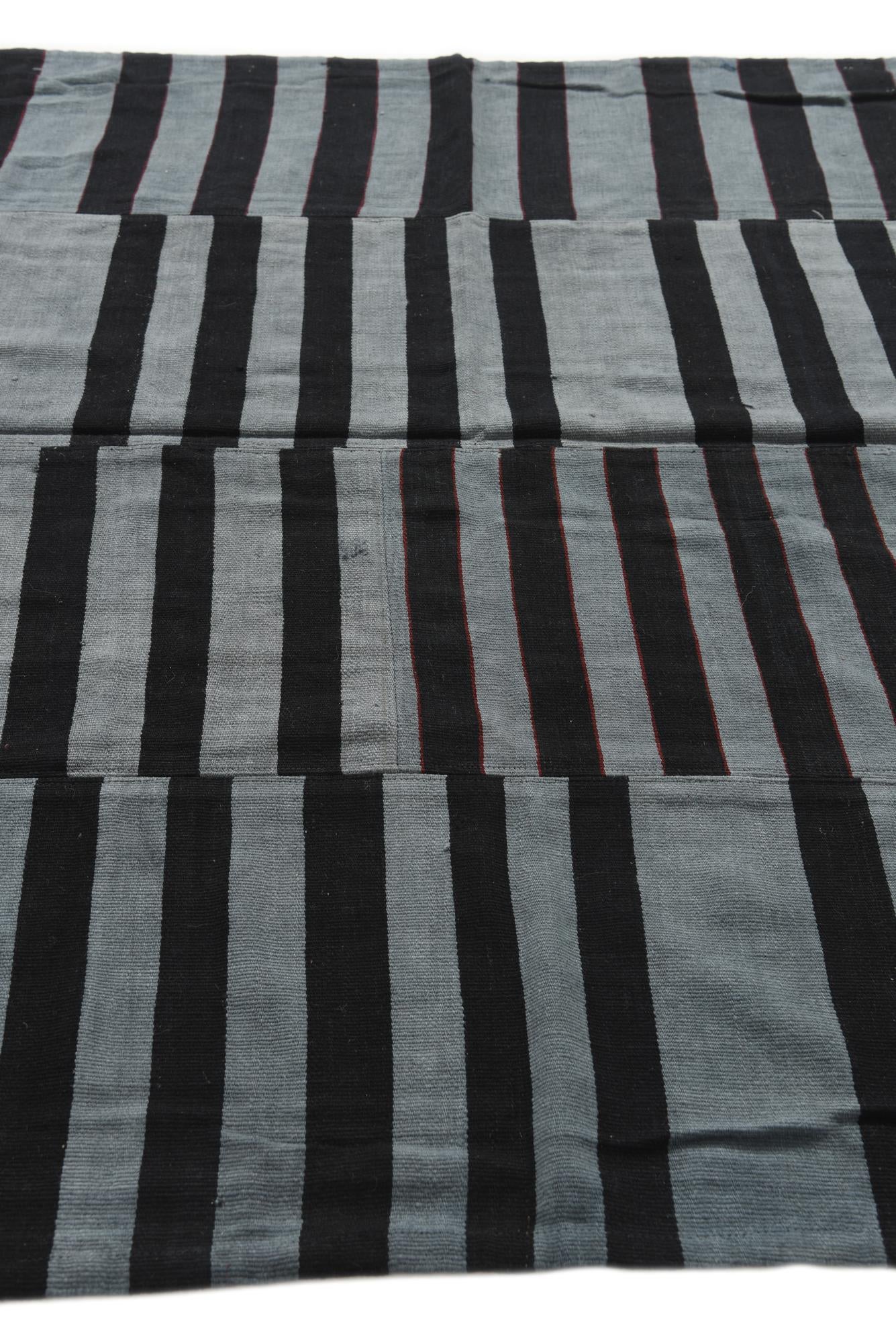 5' 8 x 8' 2 Hand Woven Kilim Patchwork Wool Rug