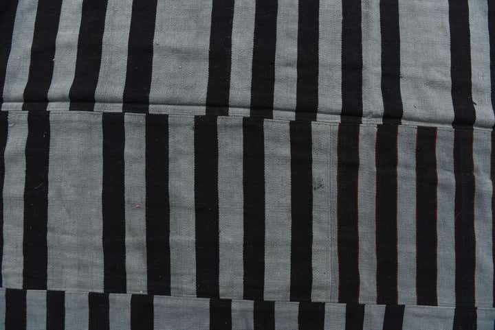 5' 8 x 8' 2 Hand Woven Kilim Patchwork Wool Rug