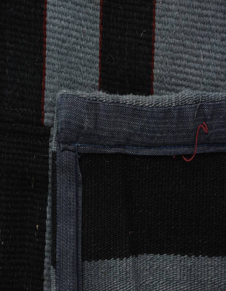 Detail image of 5' 8 x 8' 2  Hand Woven Kilim Patchwork Wool Rug