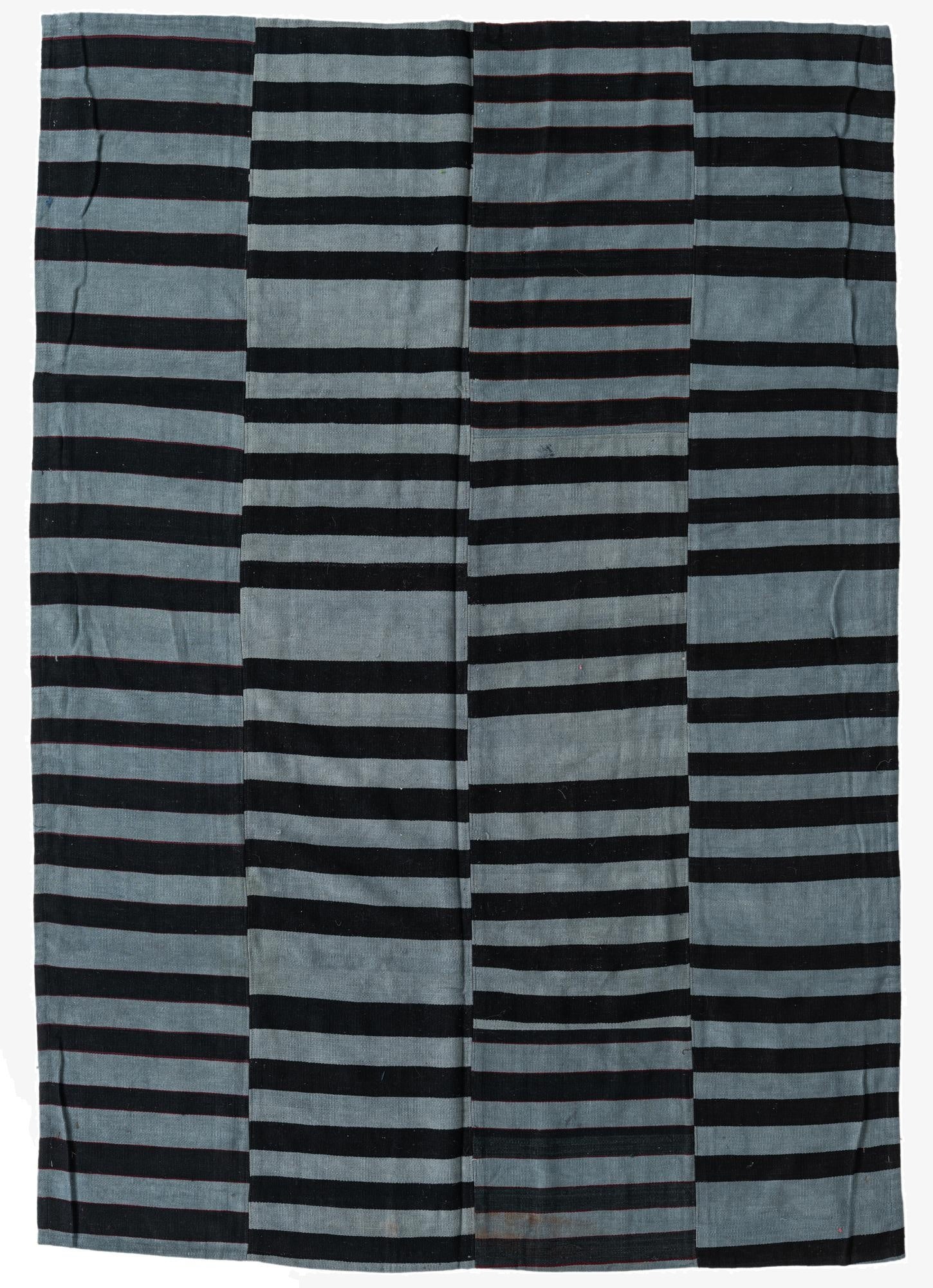 5' 8 x 8' 2  Hand Woven Kilim Patchwork Wool Rug