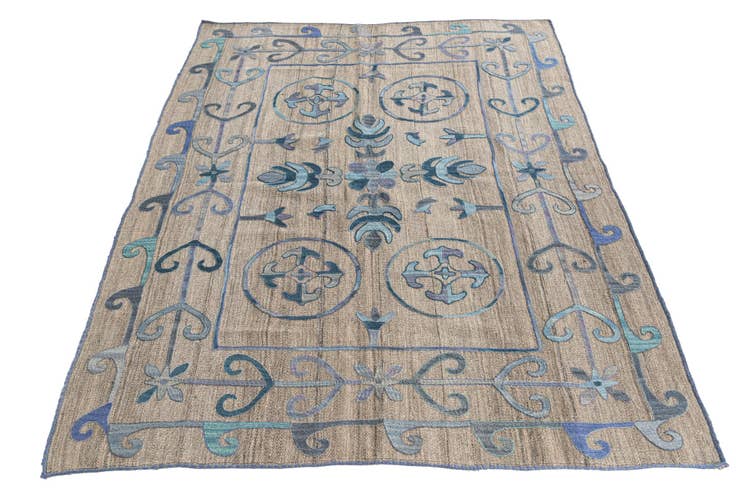 Detail image of 5' x 6' 2 Hand Woven Kilim Suzani Wool Rug