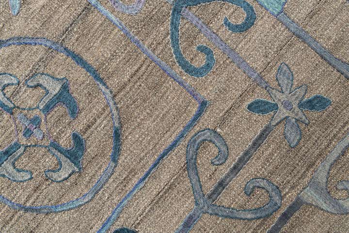5' x 6' 2 Hand Woven Kilim Suzani Wool Rug
