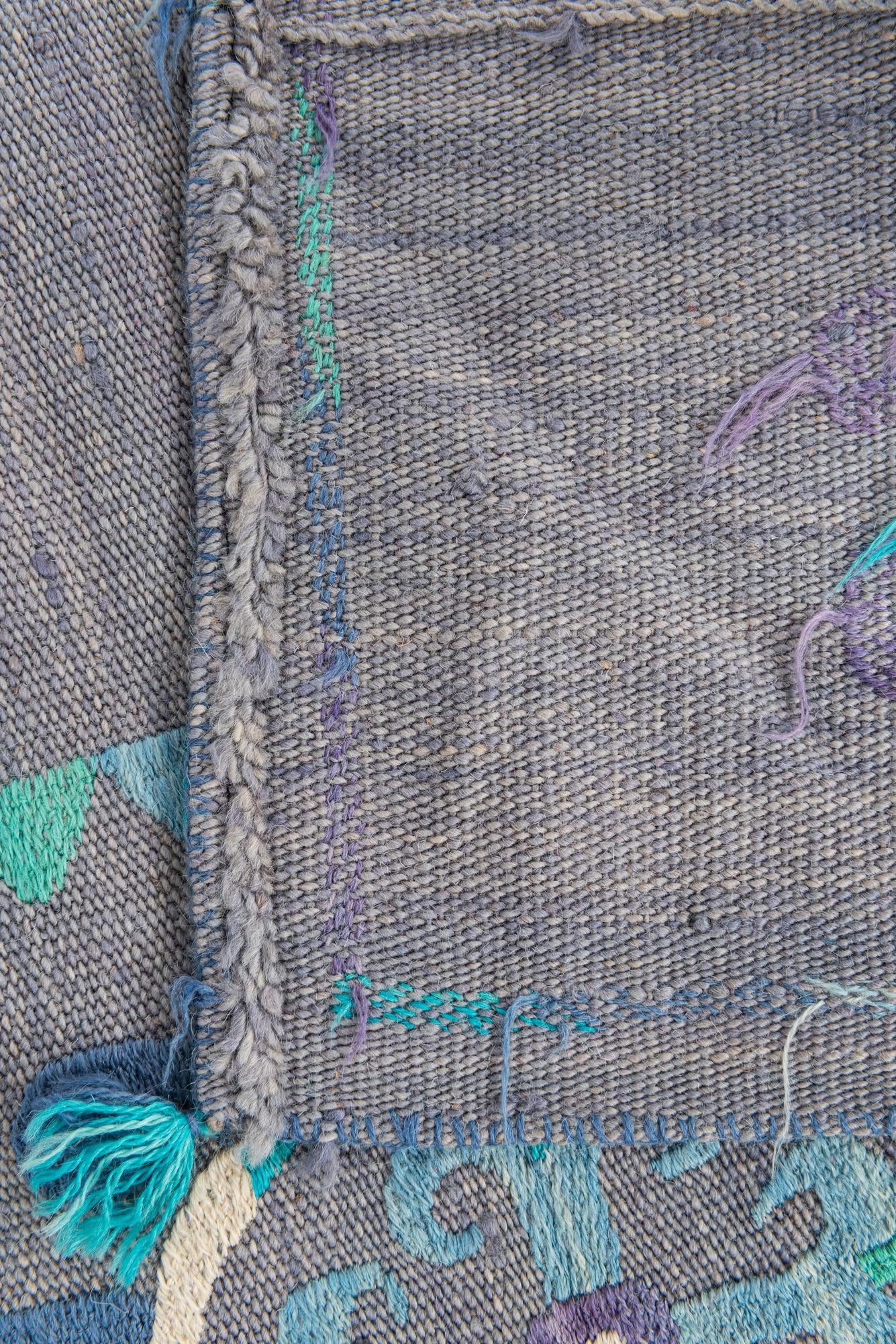 4' 1 x 5' 6 Hand Woven Kilim Suzani Wool Rug
