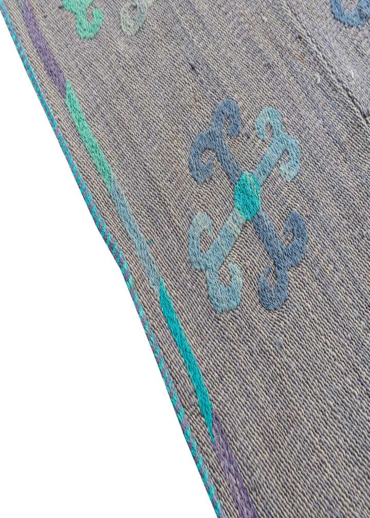 4' 3 x 5' 5 Hand Woven Kilim Suzani Wool Rug